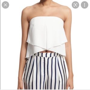 NICHOLAS white strapless top